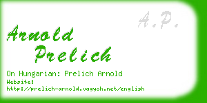 arnold prelich business card